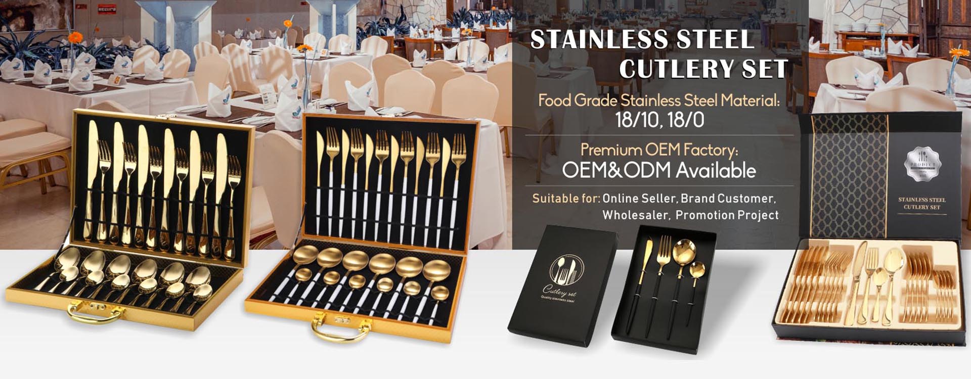 Rada Cutlery Fork And Set Serving Knife Gold Silverware Black Factory Manufacturer Supplier Golden Spoon