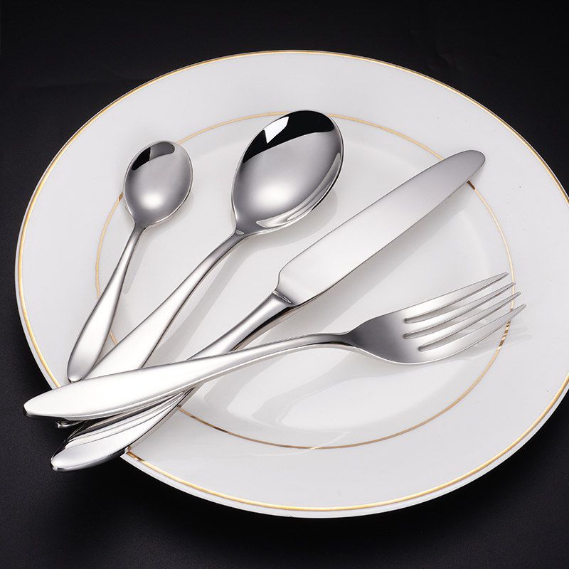 High Quality Stainless Steel Tableware Knife and Spoon Set Fork