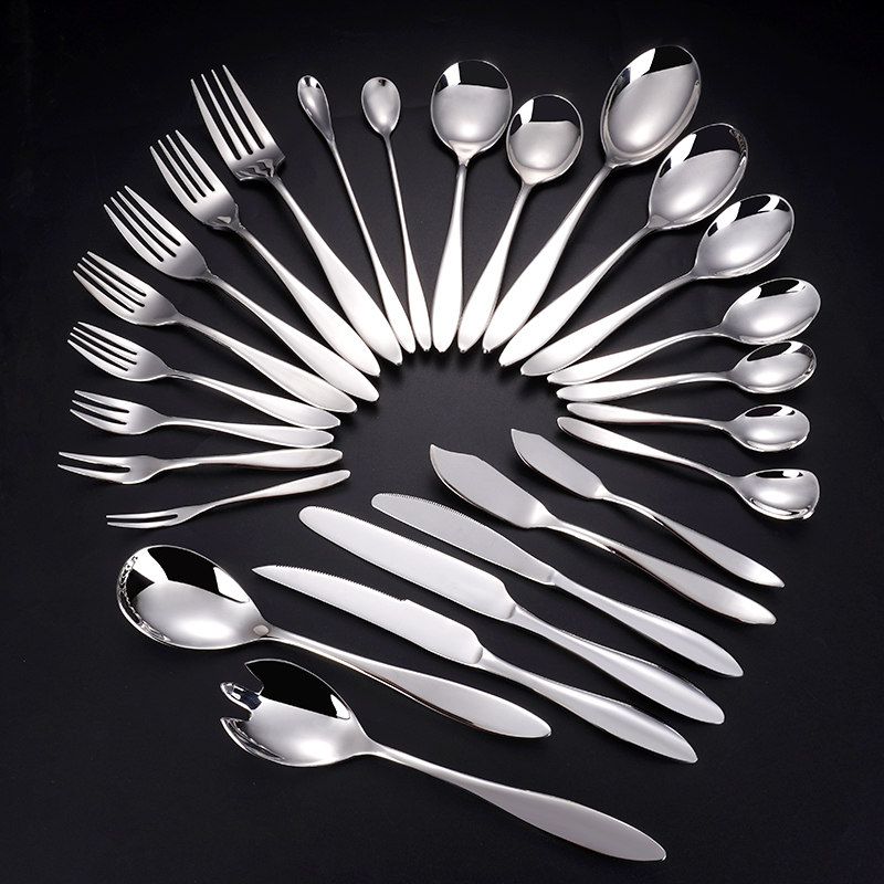 High Quality Stainless Steel Tableware Knife and Spoon Set Fork