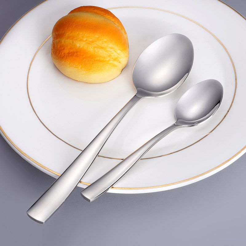 Retro Silverawre Hotel Restaurant Dessert Salad Fruit Steak Silver Spoon Knife Fork Serving Cutlery Flatware Sets Stainless