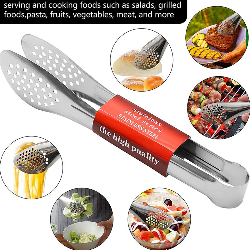 4 Pack Buffet Tongs,Stainless Steel Serving Tongs Serving Utensils (7inch,9inch)