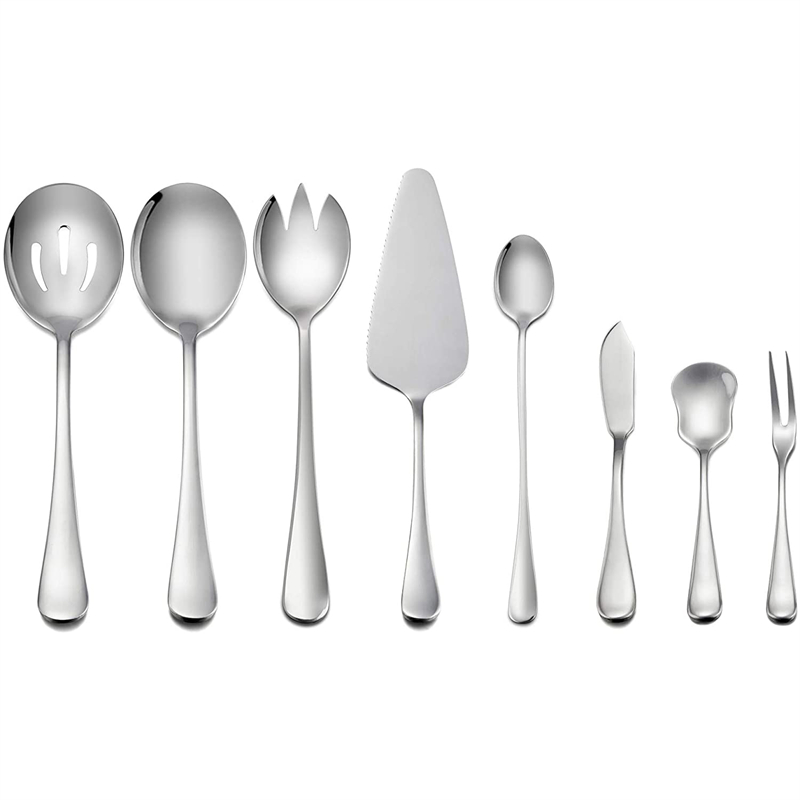 Serving Utensils, 8-Piece Stainless Steel Hostess Serving Set