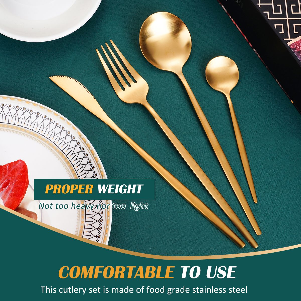 Bulk Silverware Flatware China Gold Stainless Wedding Spoons Cheap Rada Cutlery Wholesale