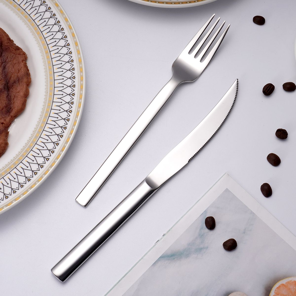 Matte Gold Wholesale Restaurant Supply Sets International Stainless Flatware Made In China