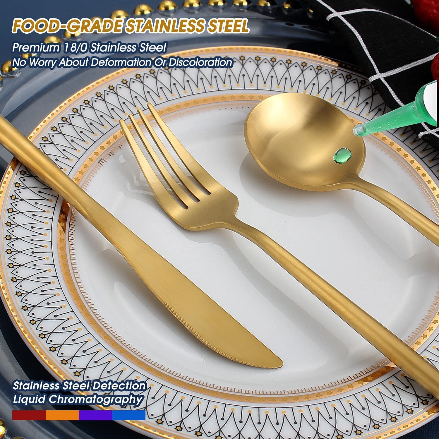 Bulk Silverware Flatware China Gold Stainless Cutlery Wholesale