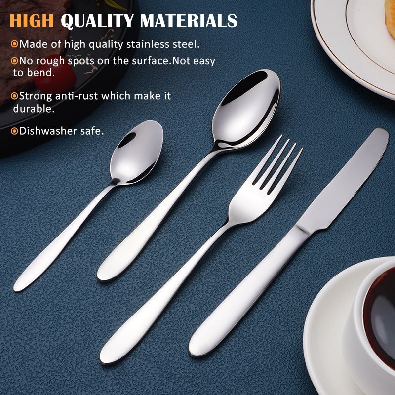 Restaurant Supply Sets Silverware Matte Gold Flatware Wholesale