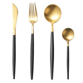 Flatware Spoons And Forks Tea Cafe Jason Bateman Silver Coffee Spoon Factory Manufacturer Supplier Black Silverware Set