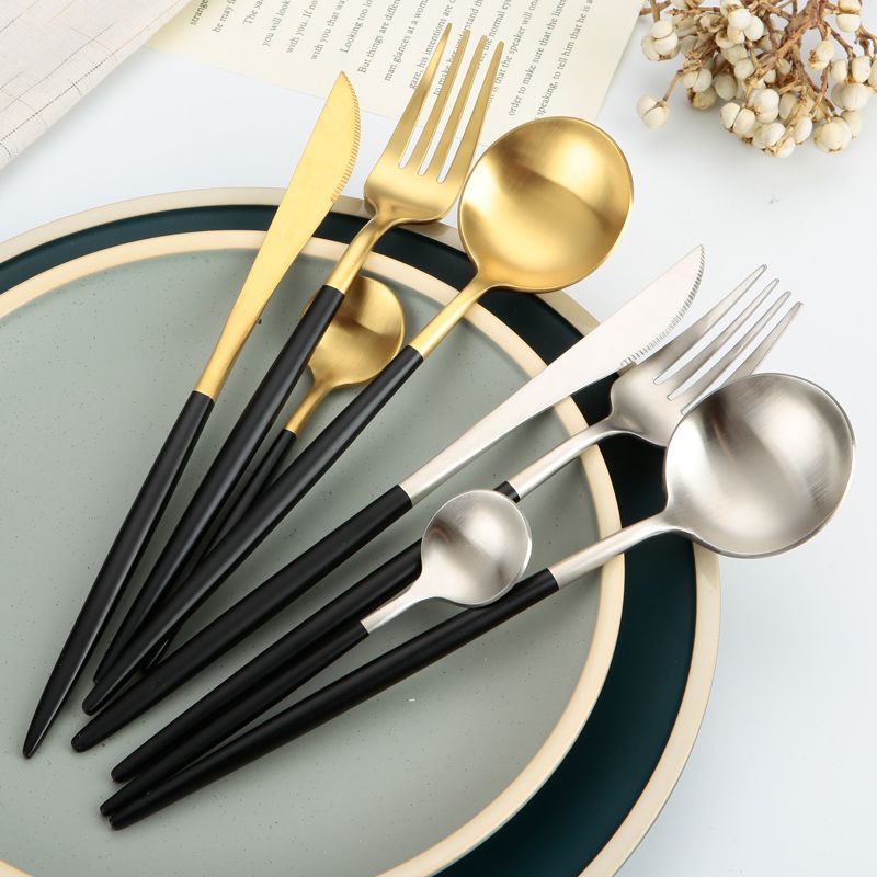 Flatware Spoons And Forks Tea Cafe Jason Bateman Silver Coffee Spoon Factory Manufacturer Supplier Black Silverware Set