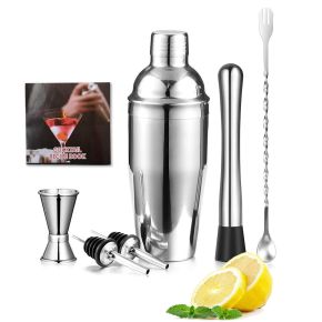 Bar Accessories Cocktail Shaker Jigger Kit Vodka Dispenser Equipment Stainless Steel Martini Home Copper Bell Bartender Set