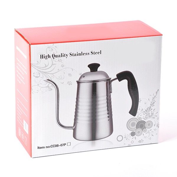 New style sets sanitation food grade material 700ml Stainless steel brewing coffee drip kettle