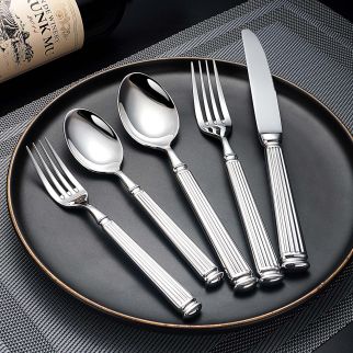 Forged Cutlery Set, Thickened Stainless Steel Cutlery Set, Cutlery Set with Knife, Fork, Spoon, Mirror Polished Dishwasher Safe